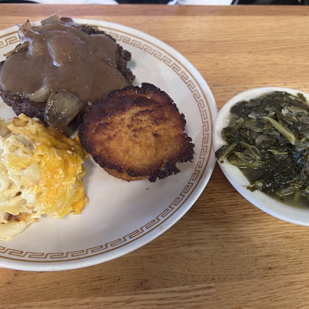 Johnny's Restaurant - Chopped steak, turnips and mac & cheese - Diners Near Me - Homewood, Alabama Johnny's Restaurant - Chopped steak, turnips and mac & cheese - Diners Near Me - Homewood, Alabama