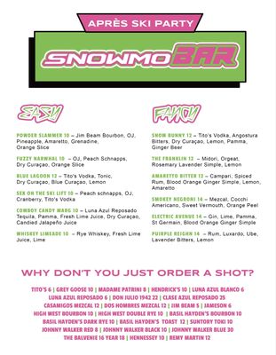 Menu photo 3 SnowmoBAR Salt Lake City, UT Menu photo 3 SnowmoBAR Salt Lake City, UT