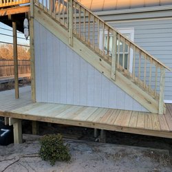 Keeley Construction - Finished project - staircase. Recommendations were made for safety and durability.