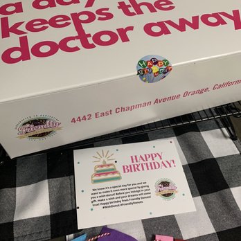 Friendly Donuts - Birthday donut box! - Donuts Near Me - Orange, California
