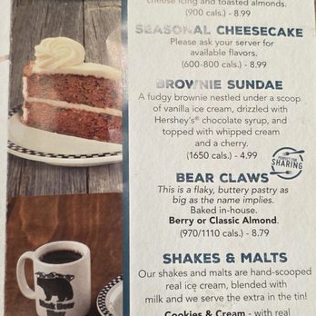 Black Bear Diner Tarzana - Drinks and Desserts Menu March 2, 2026 - Diners Near Me - Tarzana, California
