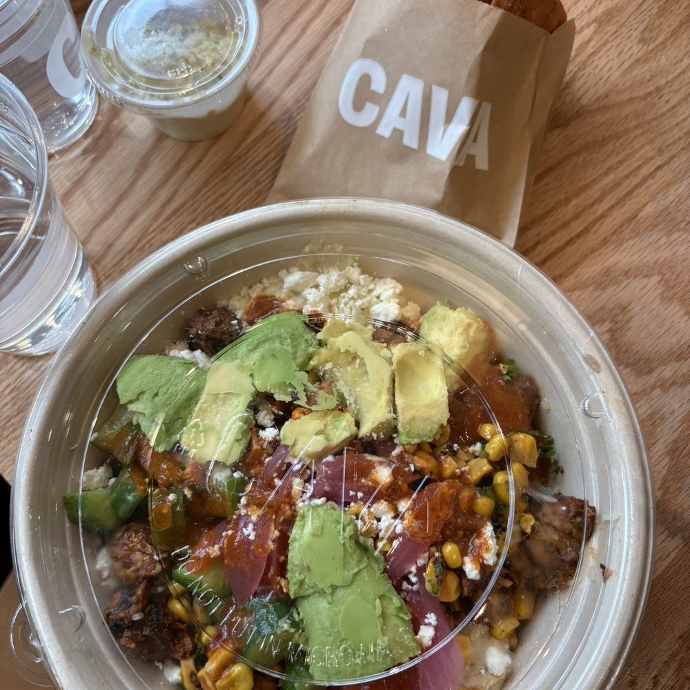 CAVA - Harissa Avocado Bowl with Pita Chips - Mediterranean Near Me - Fishers, Indiana