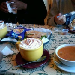 Queen City Cravings - White chicken chilly soup,hot chocolate, tuna sandwich