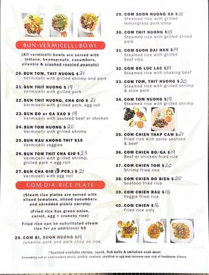 Menu photo 4 Pho Ben York, PA