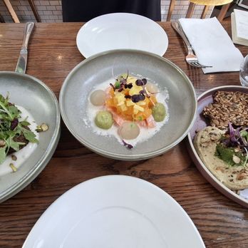Fiddlesticks - Falafel, salmon ceviche, courgette hummus - Bistros Near Me - Christchurch, CAN Fiddlesticks - Falafel, salmon ceviche, courgette hummus - Bistros Near Me - Christchurch, CAN