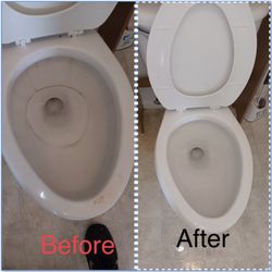 Spick & Span Cleaning Services - Scrubadubdub this toilet is done