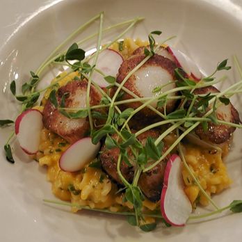 Mario's Restaurant - Pan seared sea scallops on a bed of Risotto - Italian Near Me - New Lebanon, New York Mario's Restaurant - Pan seared sea scallops on a bed of Risotto - Italian Near Me - New Lebanon, New York