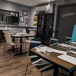Three Six Kitchen & Lounge - Tables and wine fridge