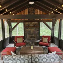Hocking Hills State Park - Patio Space with Fireplace