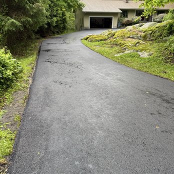 Joshua Paving - No more pooling in the area near the rocks where it always ponded in heavy rain - Masonry/Concrete Near Me - Clintondale, New York Joshua Paving - No more pooling in the area near the rocks where it always ponded in heavy rain - Masonry/Concrete Near Me - Clintondale, New York