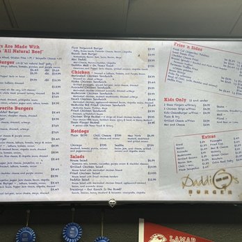 Daddio's Burger - Menu with updated pricing 10/19/24 - Burgers Near Me - Port Arthur, Texas