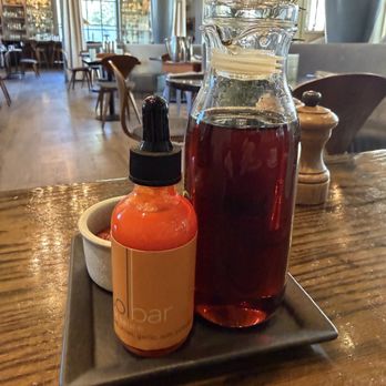 Solbar - Real maple syrup and hot sauce tincture (how cute is that?) - New American Near Me - Calistoga, California Solbar - Real maple syrup and hot sauce tincture (how cute is that?) - New American Near Me - Calistoga, California
