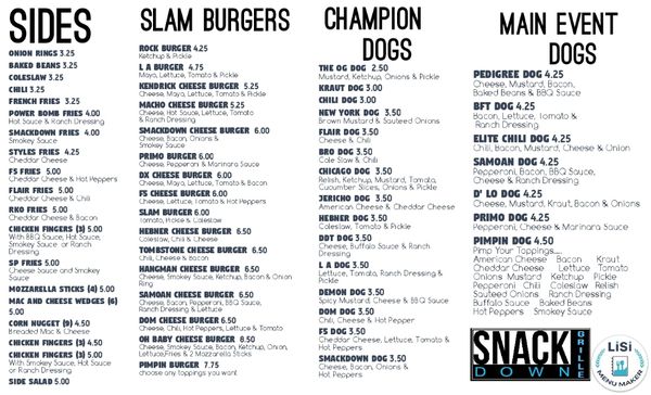 Menu photo 1 Snackdown Grille Quakertown, PA Menu photo 1 Snackdown Grille Quakertown, PA