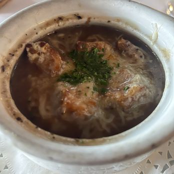 Basilic Restaurant - Homey French onion soup. The perfect size and preparation. Not too salty and an ideal cheese ratio. Two thumbs up! - French Near Me - Newport Beach, California Basilic Restaurant - Homey French onion soup. The perfect size and preparation. Not too salty and an ideal cheese ratio. Two thumbs up! - French Near Me - Newport Beach, California