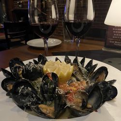 Lomonte's Italian Restaurant and Pizzeria - Capellini with muscles, capers, tomatoes & garlic in a white sauce entree. So delicious!