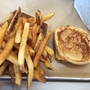 Burger 7 - Tiny grilled cheese and small fries. You get what you pay for, I guess. - Burgers Near Me - Falls Church, Virginia