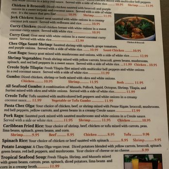 Chez Olga - Menu - Caribbean Near Me - Grand Rapids, Michigan Chez Olga - Menu - Caribbean Near Me - Grand Rapids, Michigan