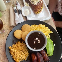 Venezuelan Breakfast + Cheese Cachapa Venezuelan Breakfast + Cheese Cachapa