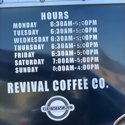 Revival Coffee Company - Hours