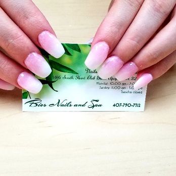 Bios Nails And Spa - Dipping powder ombre pink and white - Skin Care Near Me - Apopka, Florida