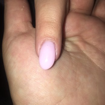 Deluxe Nails and Spa - Crooked nail. Ridiculous. - Nail Salons Near Me - Denton, Texas