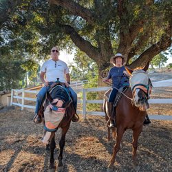 Vin Hesten Trail Rides - Our 36th anniversary private sunset ride ..Ranger stuck his tongue out for pic