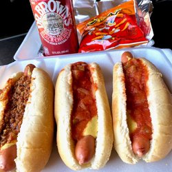 Angel's Hotdog Truck - Chili dog, two with mild onions