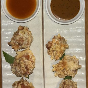 Imanas Tei - chicken karaage with spicy teri mayo and spicy asian honey sauce - Sushi Bars Near Me - Honolulu, Hawaii