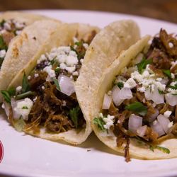 True Bark BBQ - Three teachers and student's Saturday business. Great BBQ and street tacos