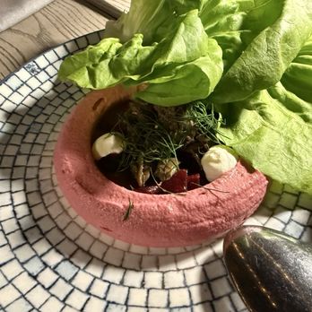Laya Restaurant - Beetroot hummus - Mediterranean Near Me - Los Angeles, California