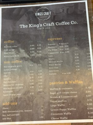 Menu photo 3 The Kings Craft Coffee Poway, CA Menu photo 3 The Kings Craft Coffee Poway, CA