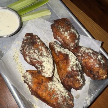 BJ's Restaurant & Brewhouse - Dill Pickle Ranch Dry Rub Wings - Breweries Near Me - Bowie, Maryland BJ's Restaurant & Brewhouse - Dill Pickle Ranch Dry Rub Wings - Breweries Near Me - Bowie, Maryland