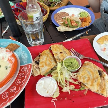 Campeche Restaurant - Shrimp quesadilla with mushrooms- fajita plate in the back - Mexican Near Me - Galena, Illinois Campeche Restaurant - Shrimp quesadilla with mushrooms- fajita plate in the back - Mexican Near Me - Galena, Illinois