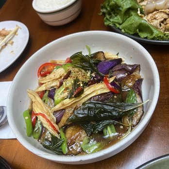 Soothr - Roasted eggplant salad (GF) - Thai Near Me - New York, New York Soothr - Roasted eggplant salad (GF) - Thai Near Me - New York, New York
