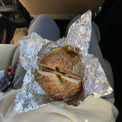Bagel Dock Express - Everything bagel with bacon, egg, and cheese