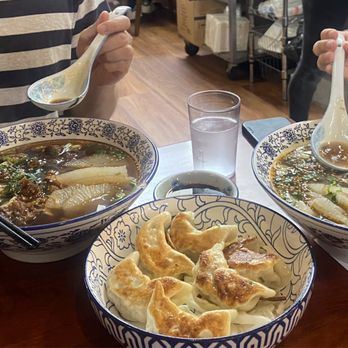 Noodle Dynasty - Ordered 2 noodle bowls, 1 chow fun dry noodles and potstickers! - Chinese Near Me - Berkeley, California