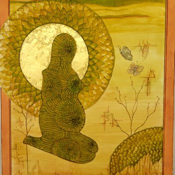 Farwa H Naqvi - Goddess of fertility ( green) - Commissioned Artists Near Me Farwa H Naqvi - Goddess of fertility ( green) - Commissioned Artists Near Me