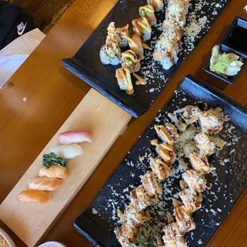 Edo Japan - Salmon lover, dynamite, and cannnnt remember the 3rd one - Japanese Near Me - Houston, Texas Edo Japan - Salmon lover, dynamite, and cannnnt remember the 3rd one - Japanese Near Me - Houston, Texas