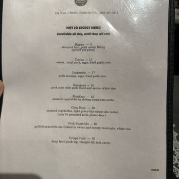 CARiN de RiA - Secret menu - Filipino Near Me - Encinitas, California CARiN de RiA - Secret menu - Filipino Near Me - Encinitas, California