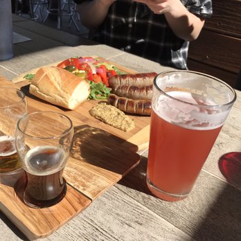State 48 Brewery - A flight, a sausage board and a glass of raspberry wheat! - New American Near Me - Surprise, Arizona
