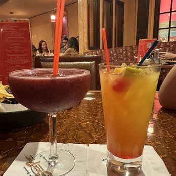 Baja Miguel's - Blueberry pomegranate margarita and Rumtastic cocktail - Mexican Near Me - Las Vegas, Nevada