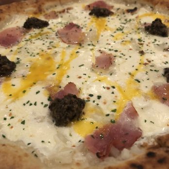 Brick Fire Tavern - Sal's carbonara w/added truffle pate!!! - Pizza Near Me - Honolulu, Hawaii Brick Fire Tavern - Sal's carbonara w/added truffle pate!!! - Pizza Near Me - Honolulu, Hawaii