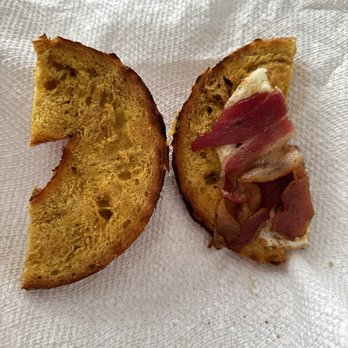Bagels - Ordered the Sammy and they forgot the "Sammy part"... a quarter of an egg and no cheese? Actually ridiculous for the amount they charge. - Coffee & Tea Near Me - Wilton Manors, Florida Bagels - Ordered the Sammy and they forgot the "Sammy part"... a quarter of an egg and no cheese? Actually ridiculous for the amount they charge. - Coffee & Tea Near Me - Wilton Manors, Florida