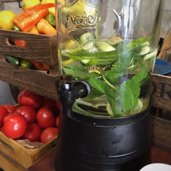 Hungry Bull Co - Water with citrus and cucumber - Cafes Near Me - Balmain, NSW