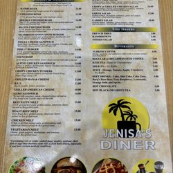 Jenisa’s Diner - Lunch menu