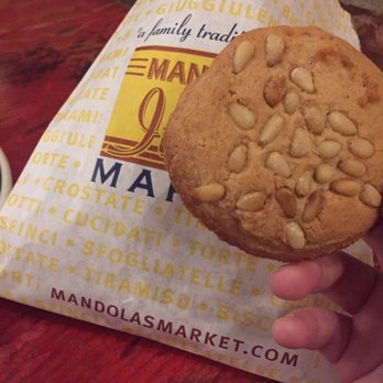 Mandola's Italian - Gluten free pignoli cookie! Get two, or you will regret it haha - Italian Near Me - Austin, Texas Mandola's Italian - Gluten free pignoli cookie! Get two, or you will regret it haha - Italian Near Me - Austin, Texas