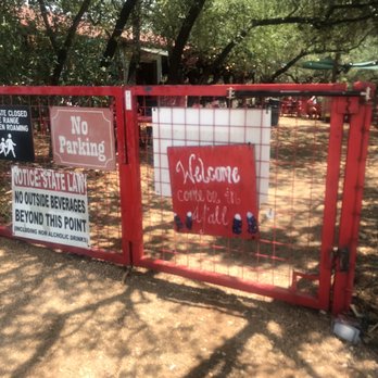 Angel's Icehouse - Back gate. - American Near Me - Spicewood, Texas Angel's Icehouse - Back gate. - American Near Me - Spicewood, Texas