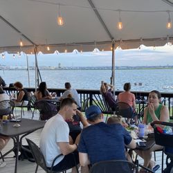 Catboat Pizza Bar - Tent offers shade and ambiance