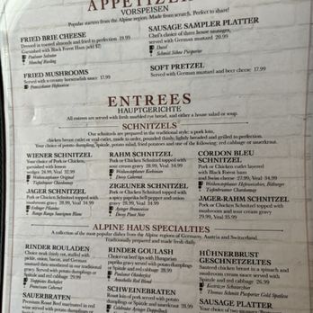 Alpine Haus Restaurant - Menu - German Near Me - New Braunfels, Texas Alpine Haus Restaurant - Menu - German Near Me - New Braunfels, Texas