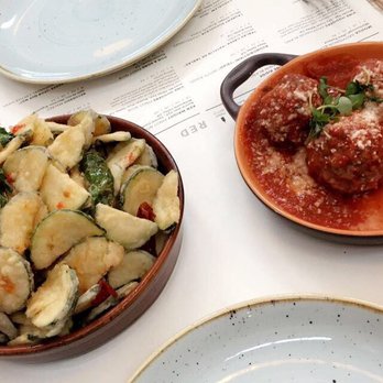 Sixty Vines - Zucchini chip and meatball apps - New American Near Me - Plano, Texas